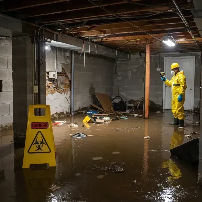 Flooded Basement Electrical Hazard in Carpentersville, IL Property