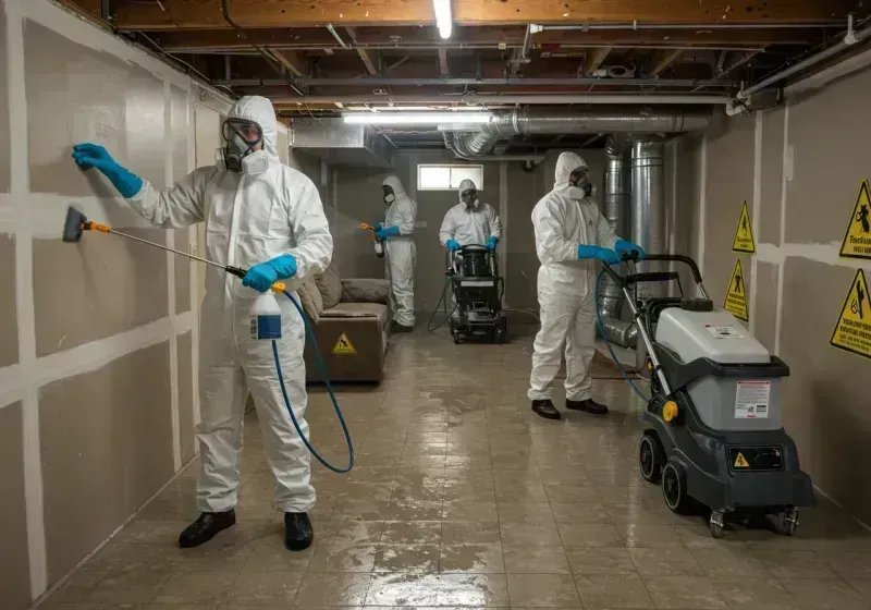 Basement Moisture Removal and Structural Drying process in Carpentersville, IL